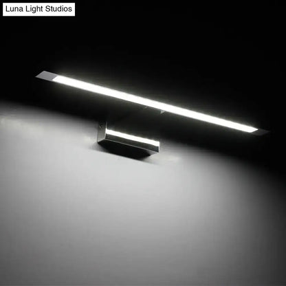 Modern geometric chrome vanity light fixture bathroom wall lamp