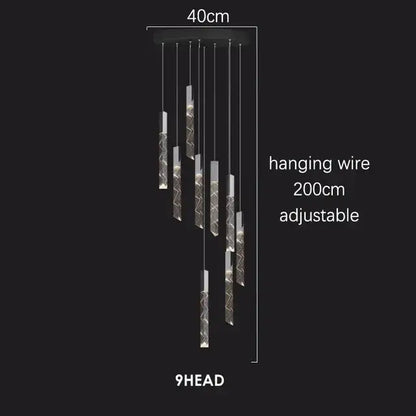 Modern geometric crystal chrome led chandelier living room pendant light