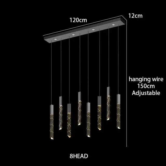 Modern geometric crystal chrome led chandelier living room pendant light