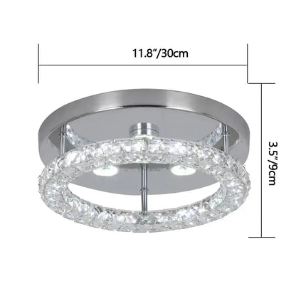 Modern geometric crystal smart led chandelier for living room