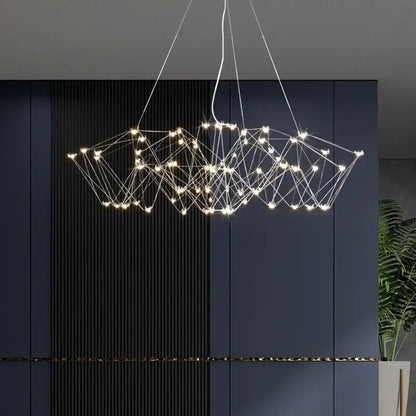 Modern geometric cube light pendant – dining room led chandelier