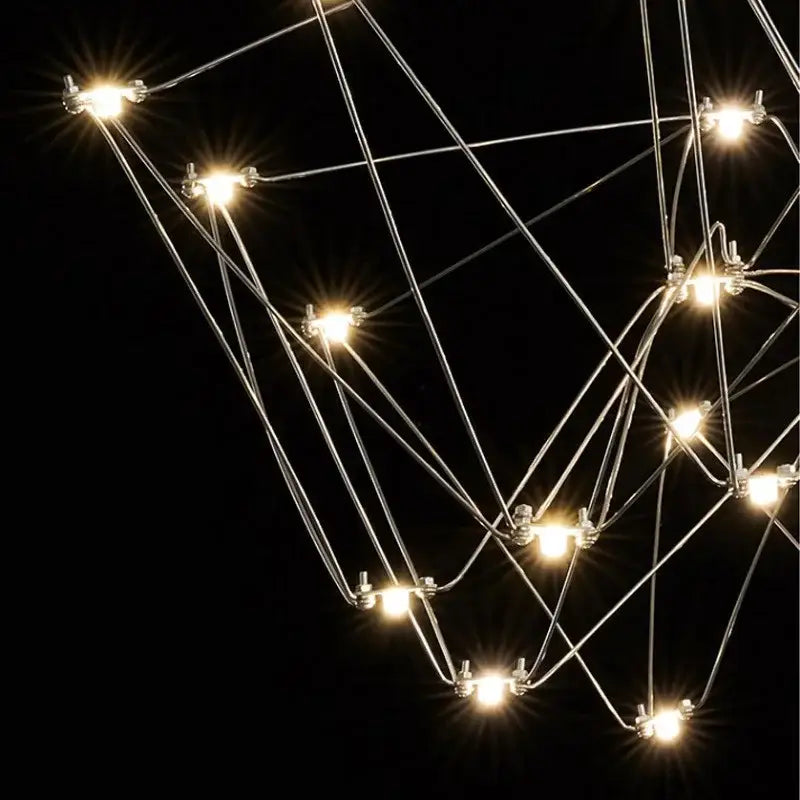 Modern geometric cube light pendant – dining room led chandelier