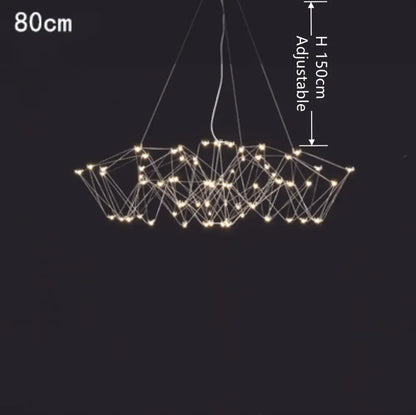 Modern geometric cube light pendant – dining room led chandelier