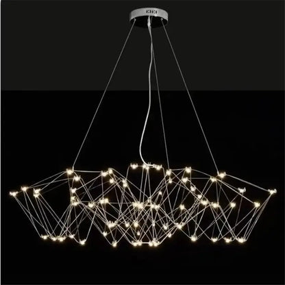 Modern geometric cube light pendant – dining room led chandelier