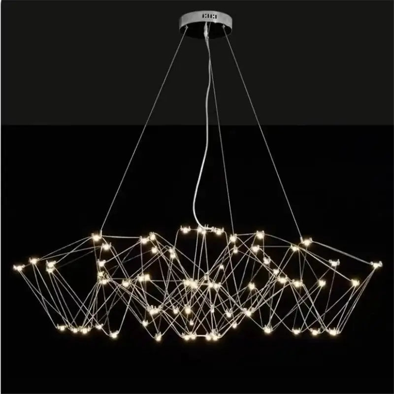Modern geometric cube light pendant – dining room led chandelier