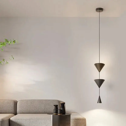 Modern geometric decorbites cone long led pendant bedroom light