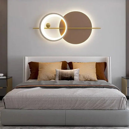 Modern geometric led wall sconce bedroom atmosphere light