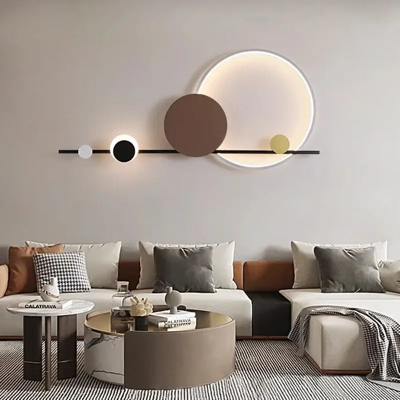 Modern geometric led wall sconce bedroom atmosphere light