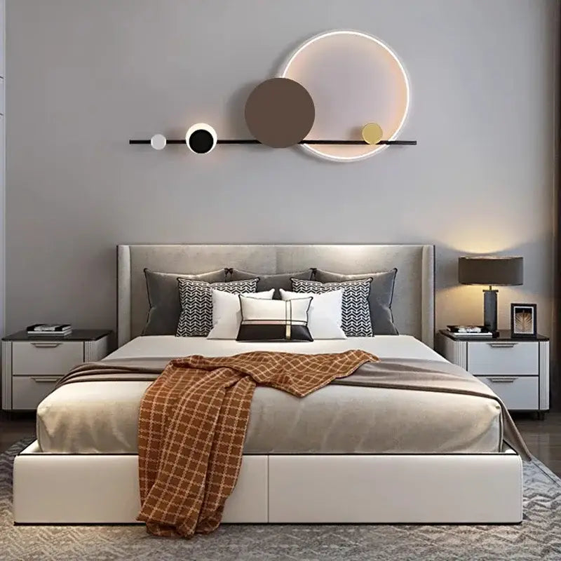 Modern geometric led wall sconce bedroom atmosphere light
