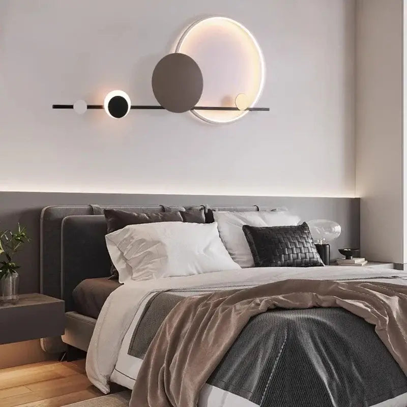 Modern geometric led wall sconce bedroom atmosphere light