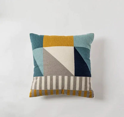 Modern geometric embroidery cushion cover set living room decor