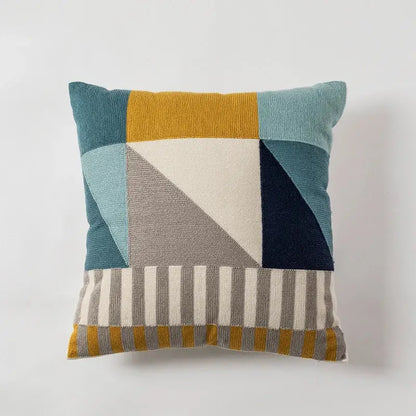 Modern geometric embroidery cushion cover set living room decor