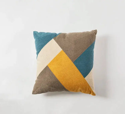 Modern geometric embroidery cushion cover set living room decor