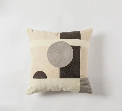 Modern geometric embroidery cushion cover set living room decor