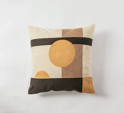 Modern geometric embroidery cushion cover set living room decor