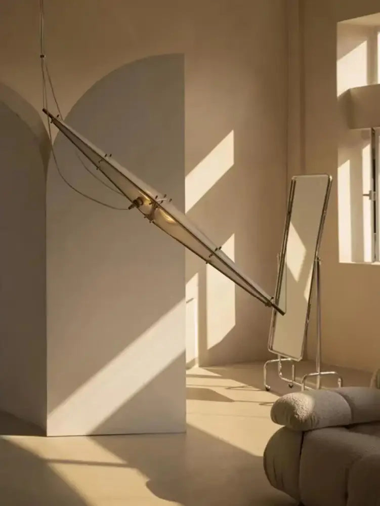 Modern geometric glass cone chandelier dining room pendant light