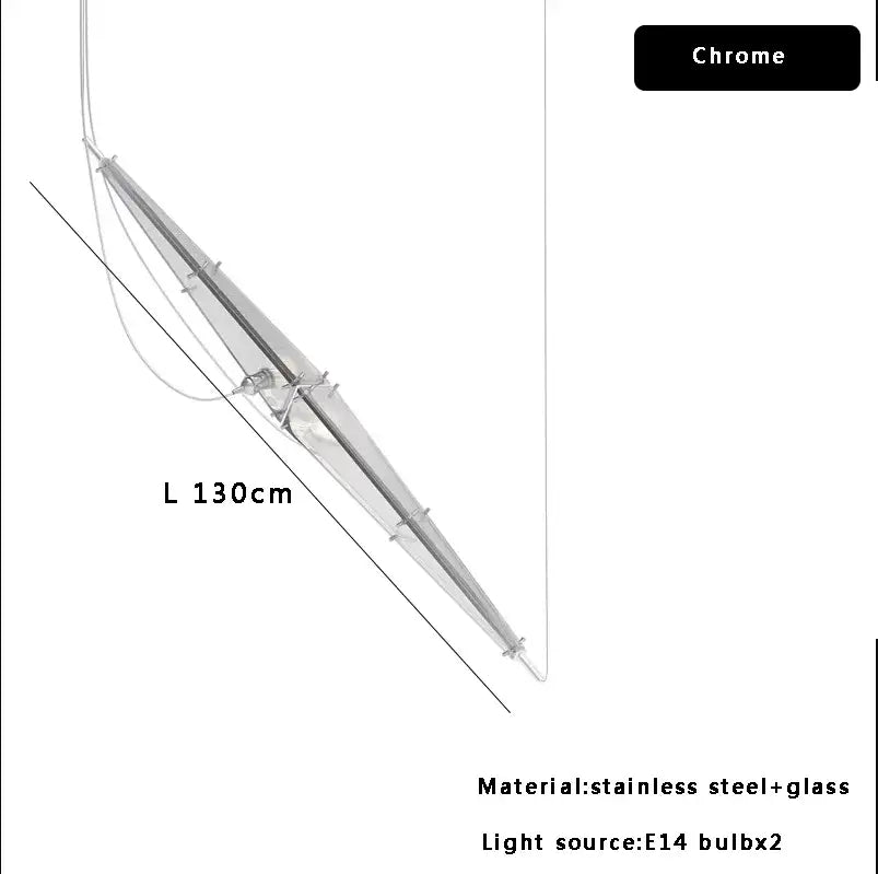 Modern geometric glass cone chandelier dining room pendant light
