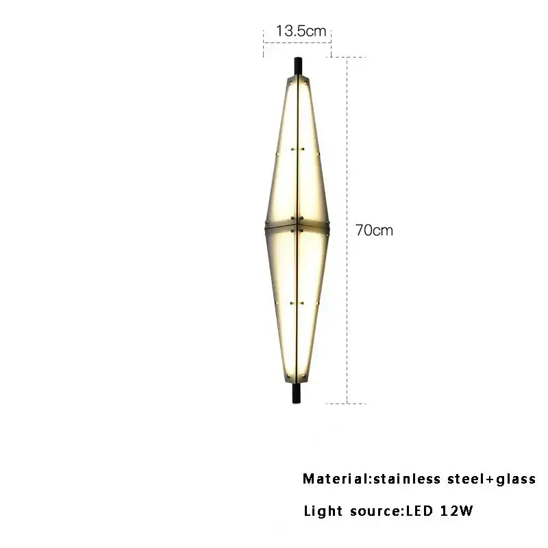 Modern geometric glass cone chandelier dining room pendant light