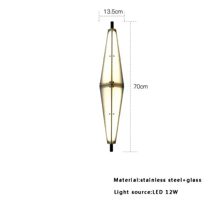 Modern geometric glass cone chandelier dining room pendant light