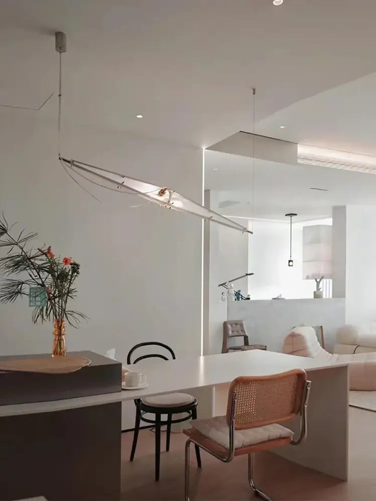 Modern geometric glass cone chandelier dining room pendant light