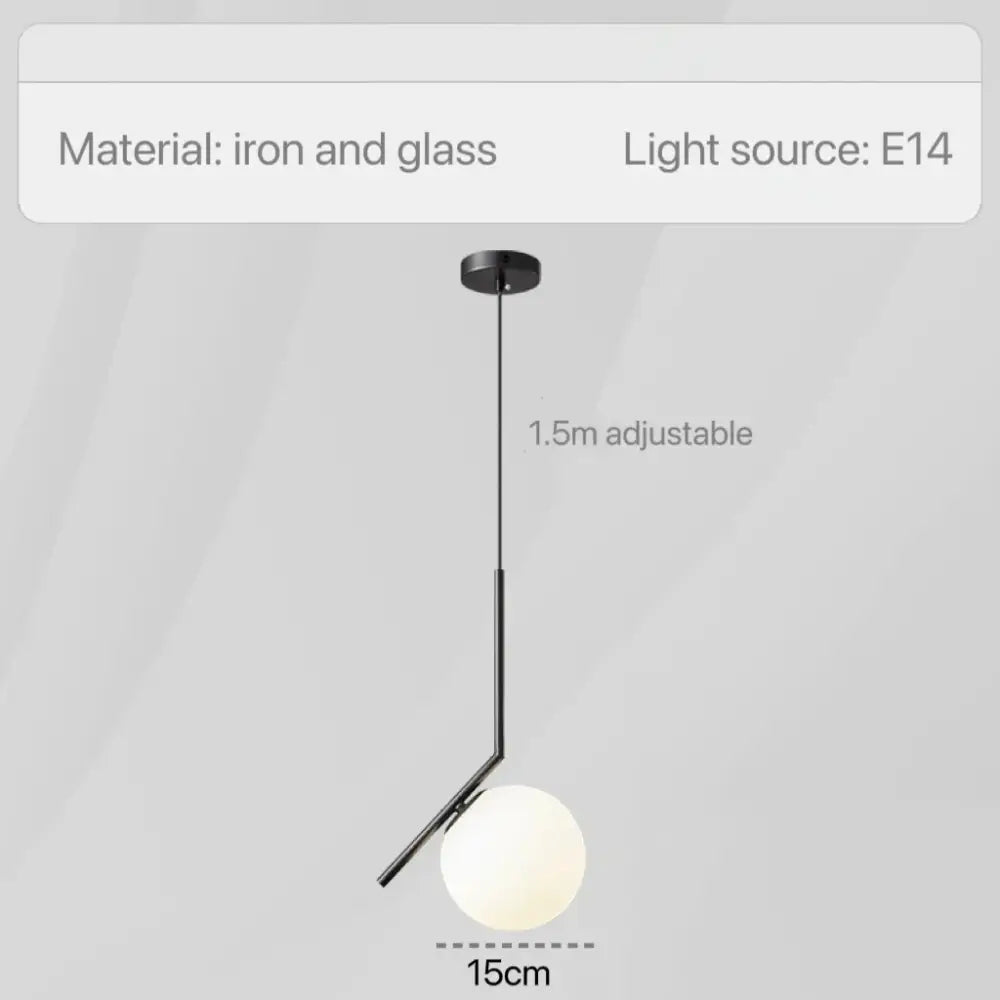Modern geometric glass pendant lights for bedroom bedside