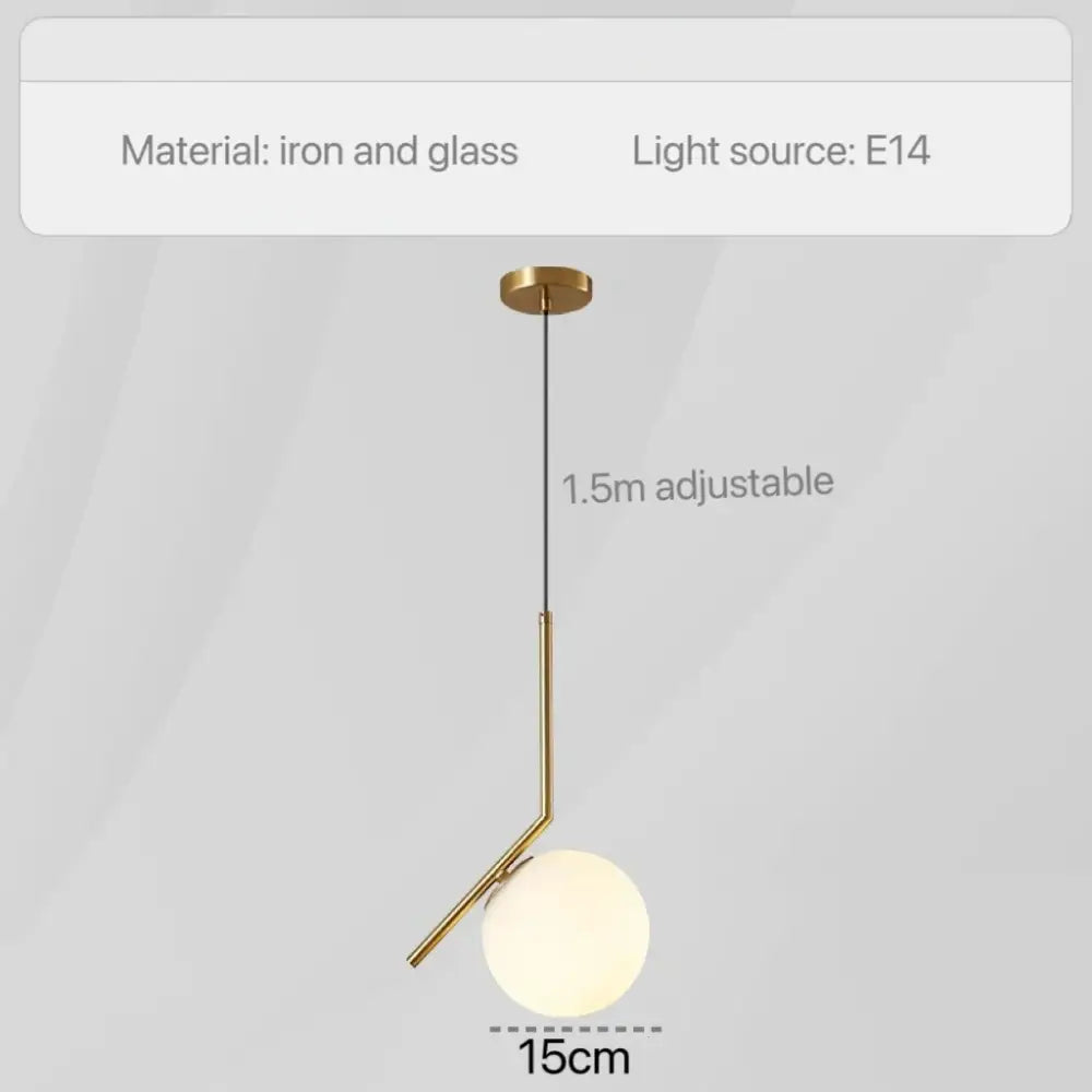 Modern geometric glass pendant lights for bedroom bedside