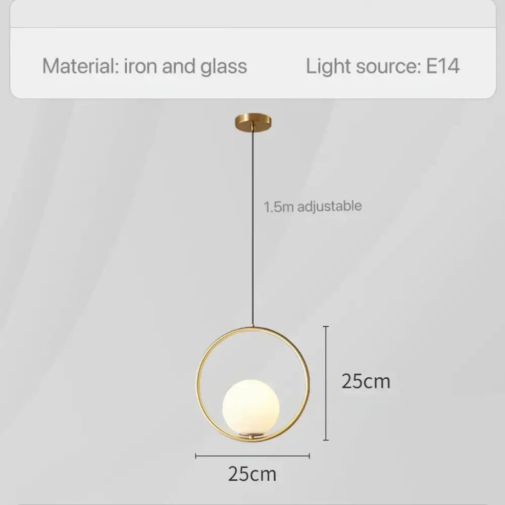 Modern geometric glass pendant lights for bedroom bedside