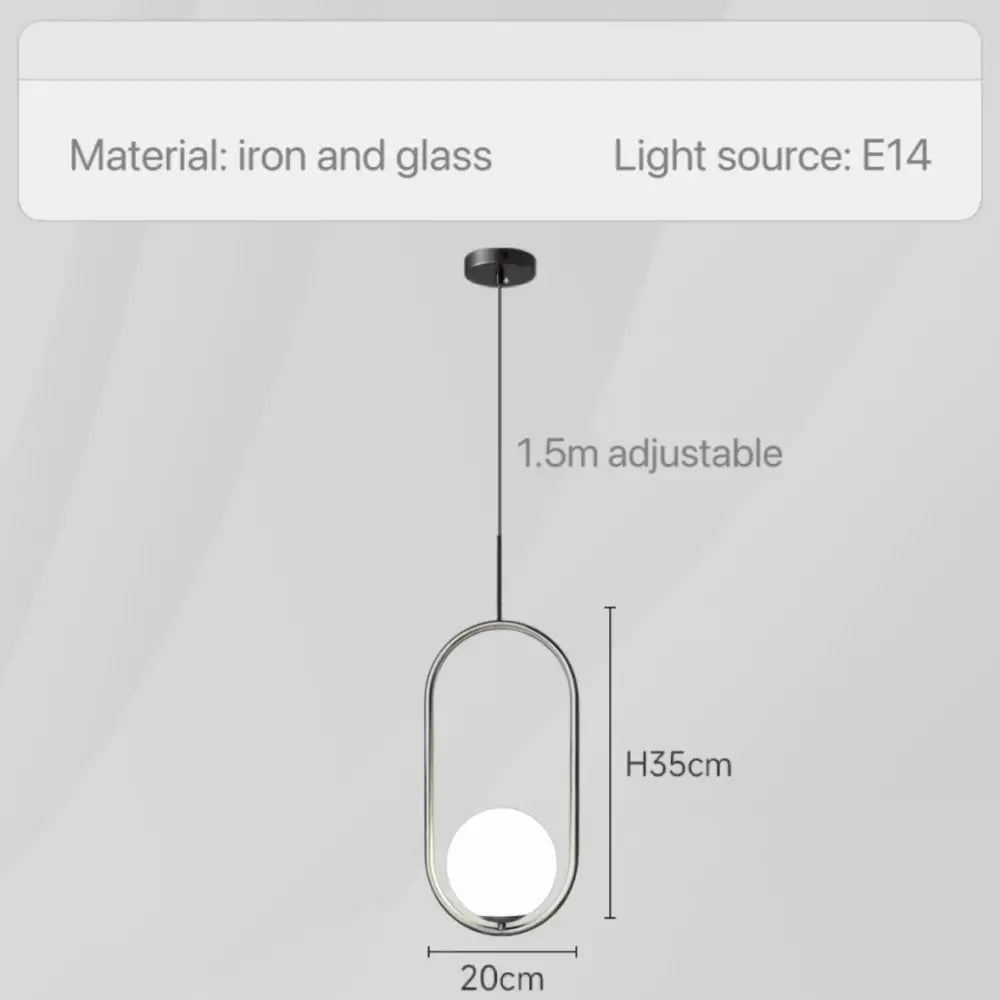 Modern geometric glass pendant lights for bedroom bedside