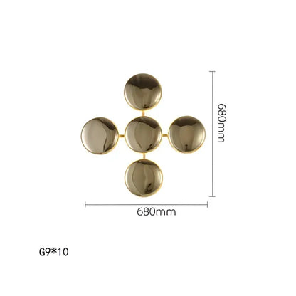 Modern geometric glossy gold led wall sconces living room art decor