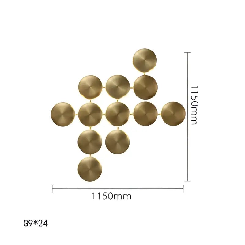 Modern geometric glossy gold led wall sconces living room art decor