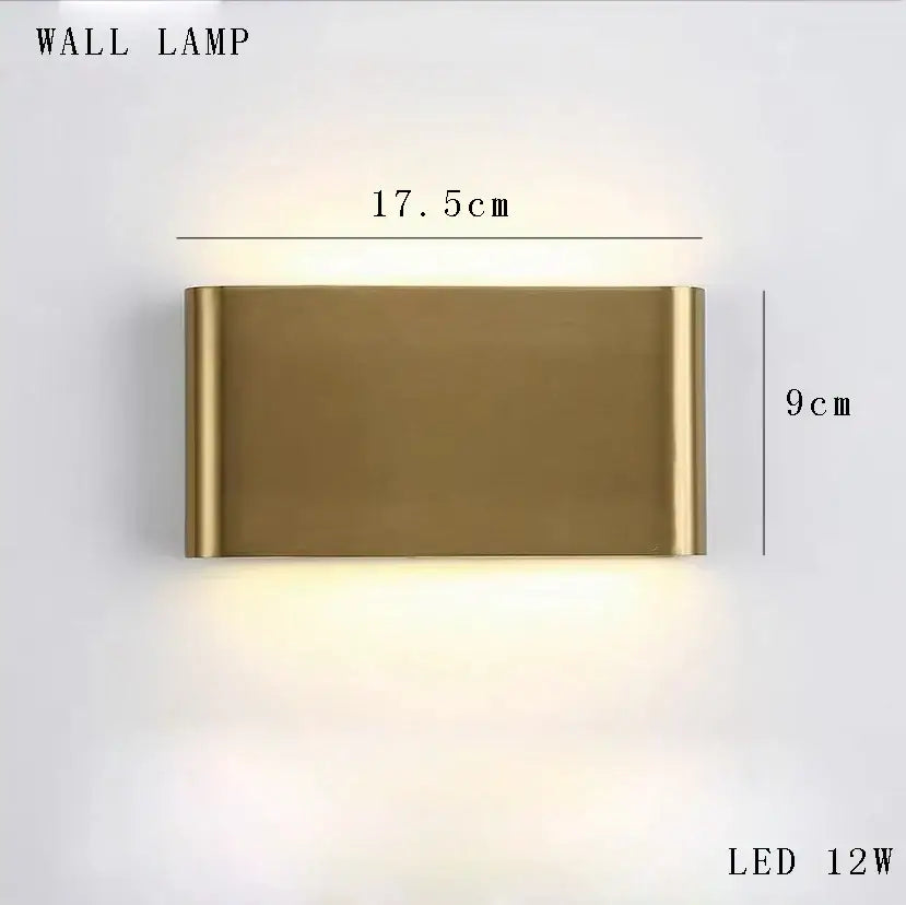 Modern geometric glossy gold led wall sconces living room art decor