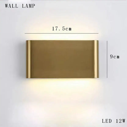 Modern geometric glossy gold led wall sconces living room art decor