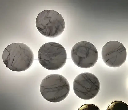 Modern geometric glossy gold led wall sconces living room art decor