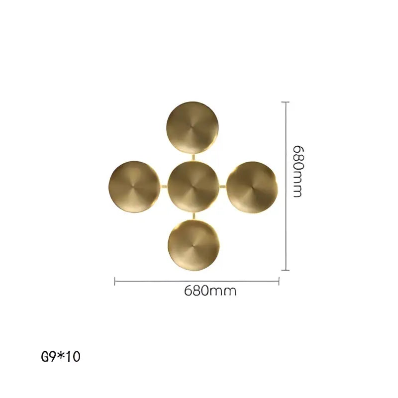 Modern geometric glossy gold led wall sconces living room art decor