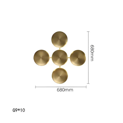 Modern geometric glossy gold led wall sconces living room art decor