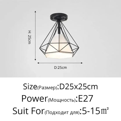 Modern geometric gold & black crystal glass led chandelier living room