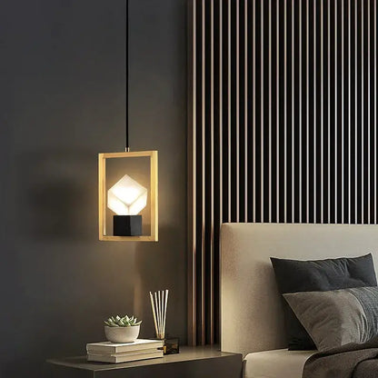 Modern geometric gold & clear crystal led ceiling chandelier bedroom