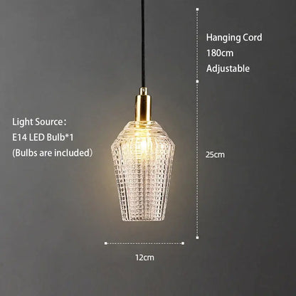Modern geometric gold & clear crystal led ceiling chandelier bedroom