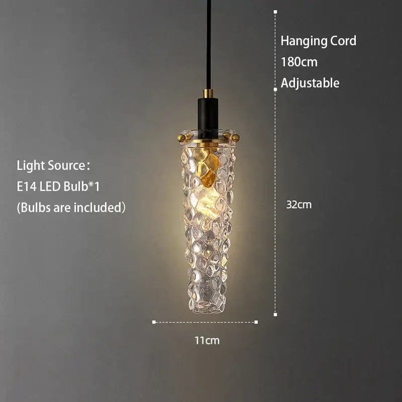 Modern geometric gold & clear crystal led ceiling chandelier bedroom