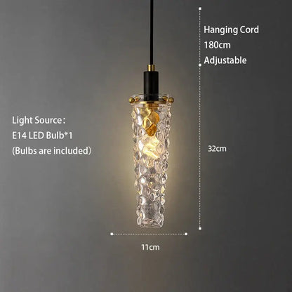 Modern geometric gold & clear crystal led ceiling chandelier bedroom