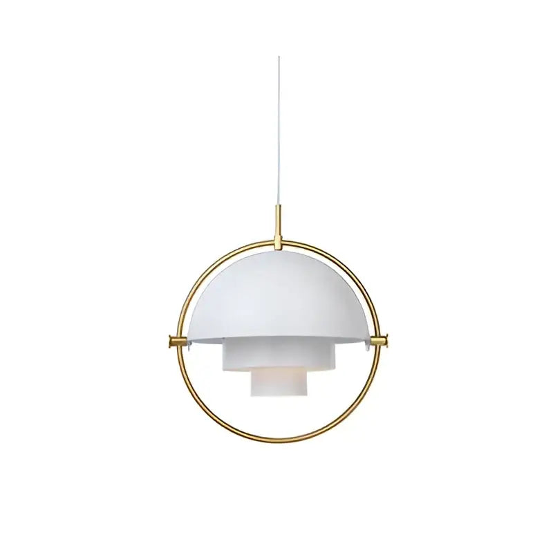 Modern geometric gold iron deformable pendant lamp for living room