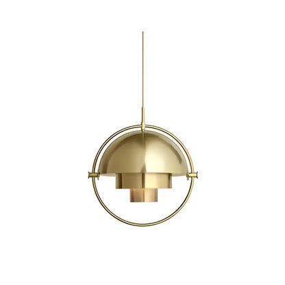 Modern geometric gold iron deformable pendant lamp for living room