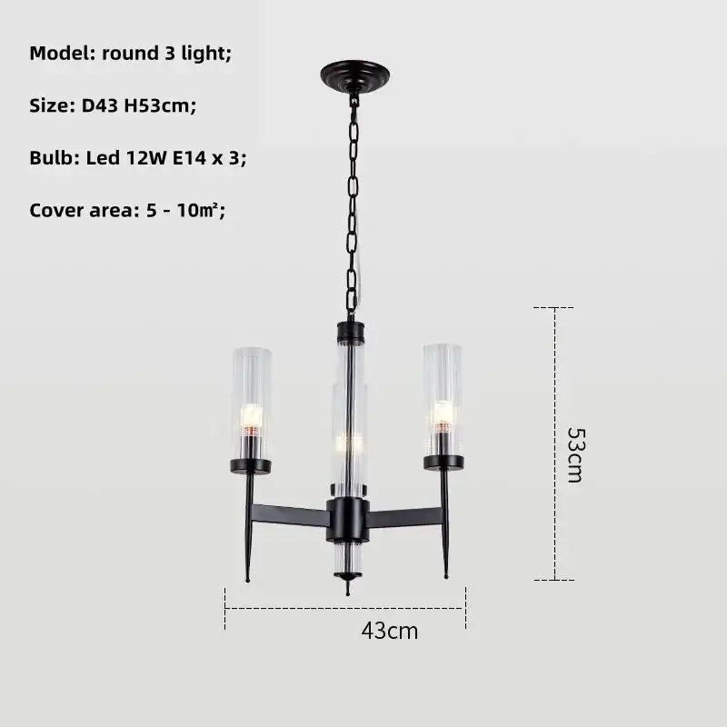 Modern geometric gold metal glass pendant light dining room