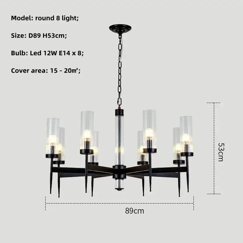 Modern geometric gold metal glass pendant light dining room