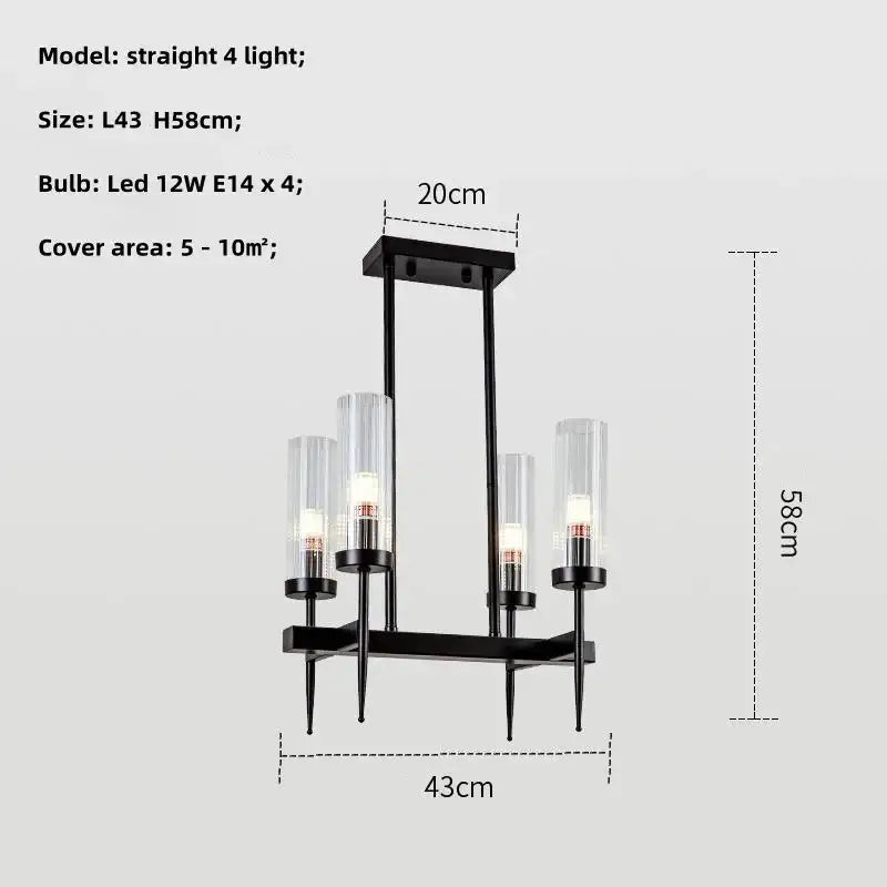 Modern geometric gold metal glass pendant light dining room
