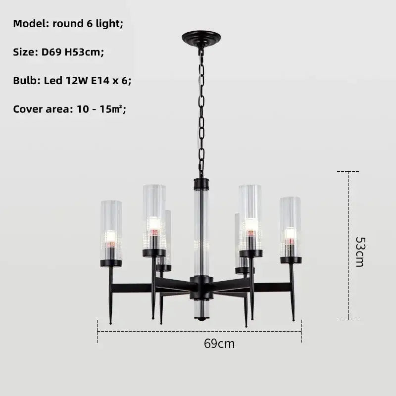 Modern geometric gold metal glass pendant light dining room
