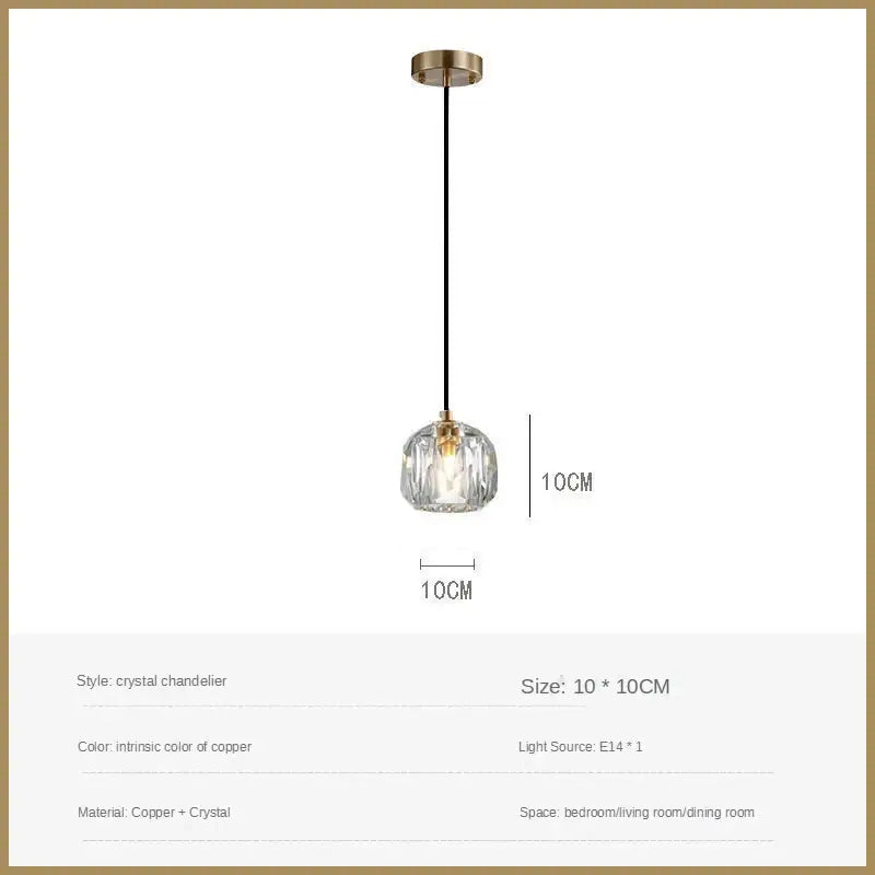Modern geometric gold & silver crystal led pendant lights dining room