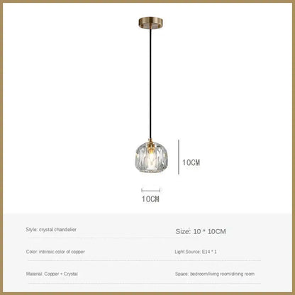 Modern geometric gold & silver crystal led pendant lights dining room