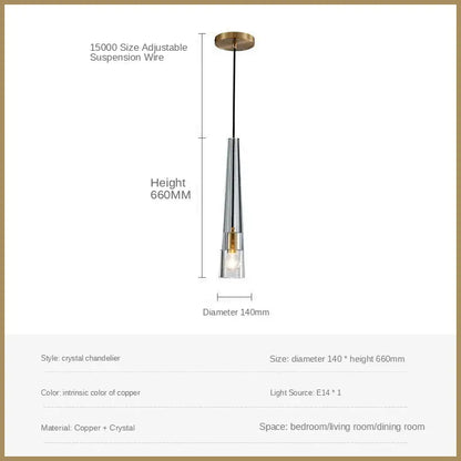 Modern geometric gold & silver crystal led pendant lights dining room