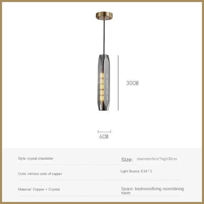 Modern geometric gold & silver crystal led pendant lights dining room